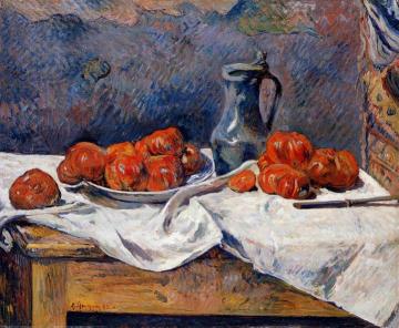 Tomatoes and a Pewter Tankard on a Table Artwork by Paul Gauguin