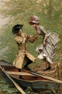 Boating Party Artwork by Frederik Henrdik Kaemmerer