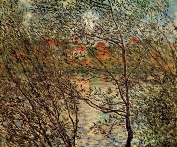 Springtime Through The Branches Artwork by Claude Oscar Monet