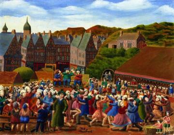 Village Festival Artwork by André Bauchant