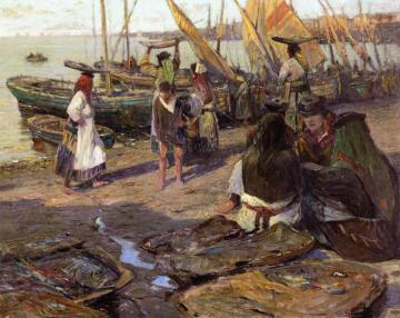 Fish Wives of Lisbon Artwork by William Ritschel