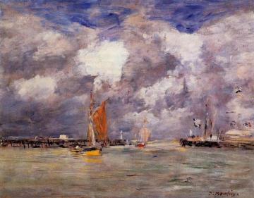 Bortreux, the Port Artwork by Eugène-Louis Boudin
