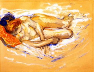 Nude Girl Artwork by Franz Marc