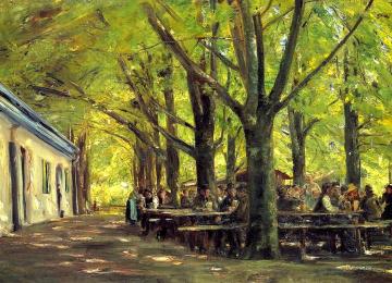 Beer Garden in Brannenburg Artwork by Max Liebermann