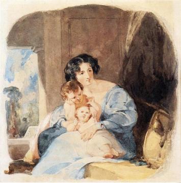 Mother with Her Children Artwork by Thomas Sully