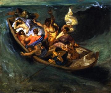 Christ on the Sea of Galilee Artwork by Eugène Delacroix