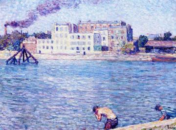 Bathing on the Banks of the Marne Artwork by Maximilien Luce