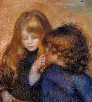 Young Gypsy Girls Artwork by Pierre Auguste Renoir