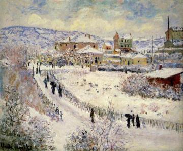 View Of Argenteuil In The Snow Artwork by Claude Oscar Monet