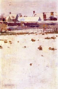 Winter Afternoon, Barbizon Artwork by Theodore Robinson