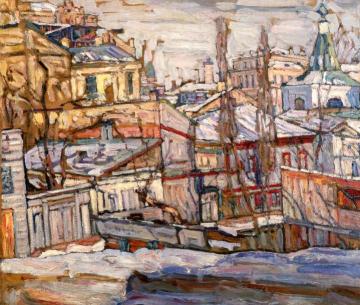 Snow, Kiev Artwork by Abraham A. Manievich