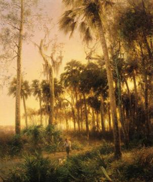 Sunset Near Low Creek, Florida Artwork by Herman Herzog