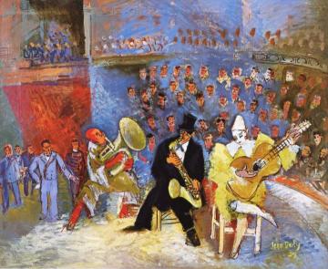 Trio Of Clown Musicians Artwork by Jean Dufy