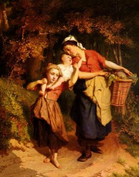 Returning From The Market Artwork by Theodore Gerard