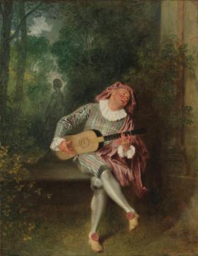 Mezzetin Artwork by Jean-Antoine Watteau