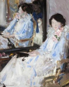 Girl in Blue Artwork by Francis Campbell Boileau Cadell
