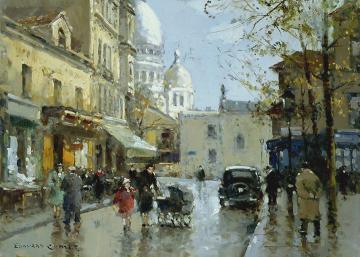 Place du Tertre, Montmartre Artwork by Edouard Léon Cortes
