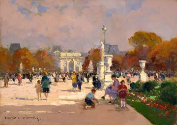 Tuileries Garden Artwork by Edouard Léon Cortes