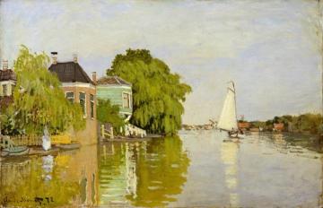 Houses On The Achterzaan Artwork by Claude Oscar Monet