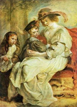 Helene Fourment with her Children Artwork by Peter Paul Rubens