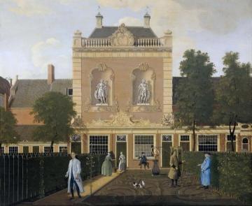 The town garden and coach house on Keizersgracht, Amsterdam Artwork by Hendrik Keun