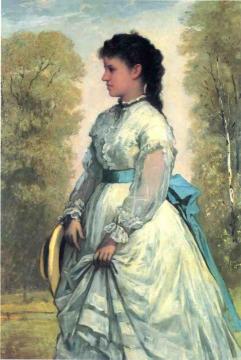 Portrait of Agnes Elizabeth Clafllin Artwork by William Morris Hunt