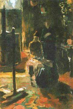 In the workshop Artwork by George Heidrik Breitner