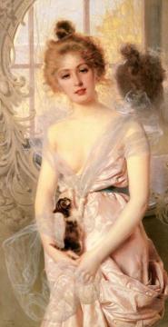The New Kitten Artwork by Vittorio Matteo Corcos
