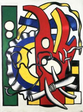 Composition with Knife Artwork by Fernand Léger
