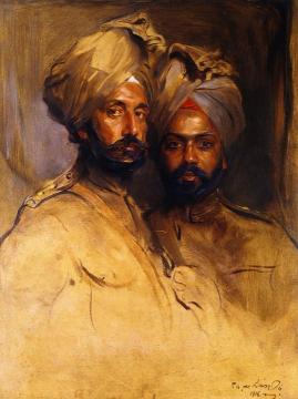 Lt-col. Risaldar Jagat Singh And Risaidar Man Singh Artwork by Philip Alexius de Laszlo