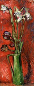 Pitcher with Flowers Artwork by Emile-othon Friesz