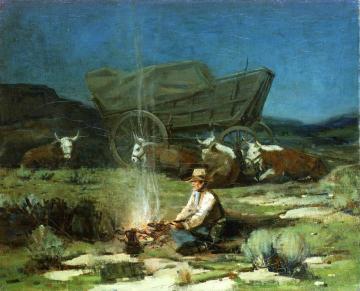 Beginning of a Lonely Night Artwork by Frank Tenney Johnson