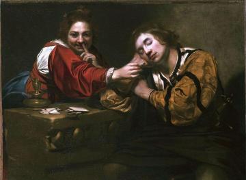 Sleeper Awakened by a Young Woman with a Lit Wick Artwork by Nicolas Regnier