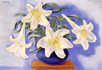 Vase Of Lilies Artwork by Moise Kisling