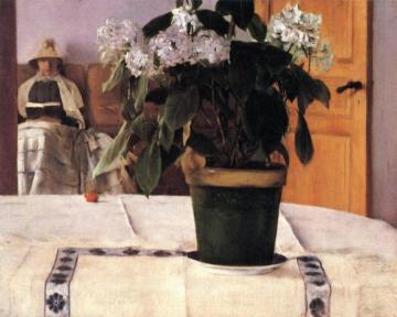 Hydrangea Artwork by Fernand Khnopff