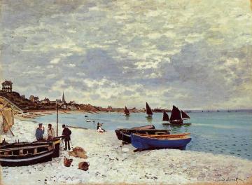 The Beach at Sainte-Adresse Artwork by Claude Oscar Monet