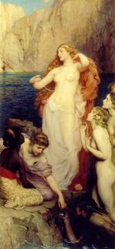 The Pearls of Aphrodite Artwork by Herbert James Draper