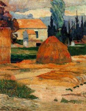 Haystack, near Arles Artwork by Paul Gauguin