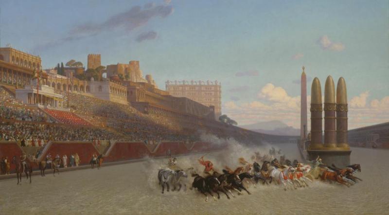 Chariot Race, 1876 Artwork by Jean Leon Gerome