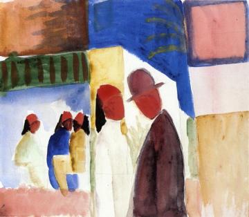 On the Street Artwork by August Macke