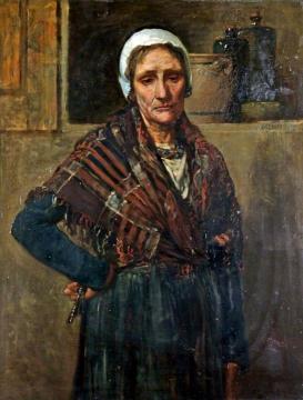 A Woman with a Key Artwork by Sir George Clausen