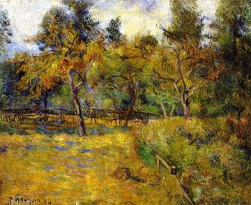 Meadow and Trees Artwork by Paul Gauguin