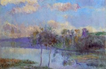 The Pond at Chalou-Moulineux, near Etampes Artwork by Albert Lebourg