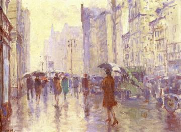 Seventh Avenue and 43rd Street Artwork by Anna Mary Richards Brewster
