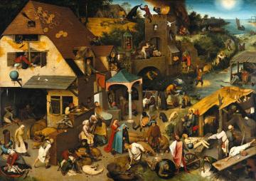 Netherlandish Proverbs Artwork by Pieter Bruegel the Elder