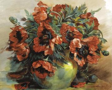 Poppies Artwork by Madeleine Jeanne Lemaire