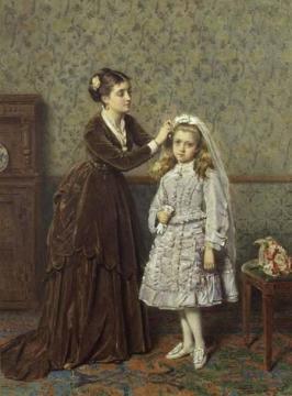 Her First Communion Artwork by George Goodwin Kilburne