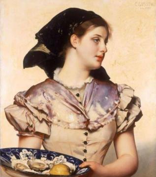 The Oyster Girl Artwork by Karl Gussow