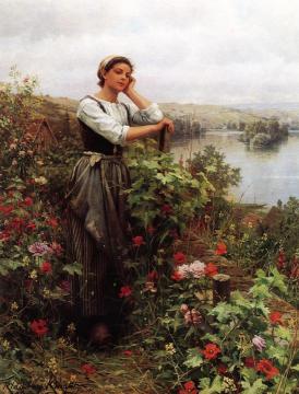 A Pensive Moment Artwork by Daniel Ridgway Knight