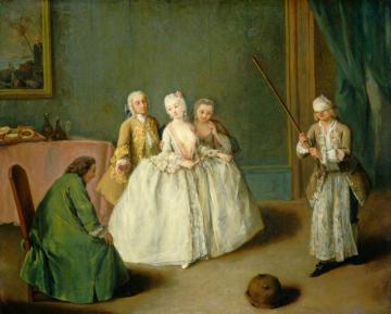 The Game Of The Cooking Pot Artwork by Pietro Longhi